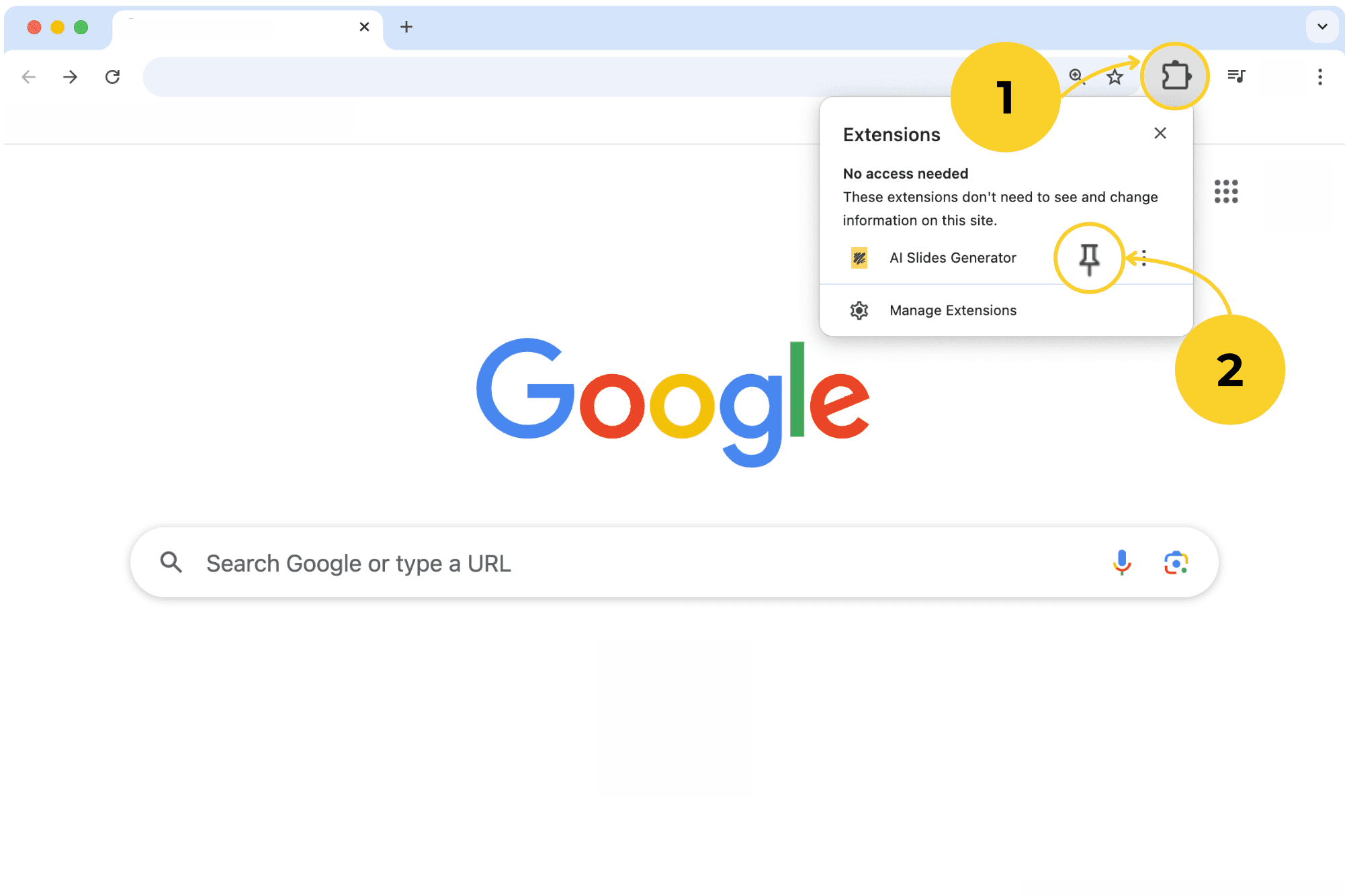 Pin AI Slide Generator extension